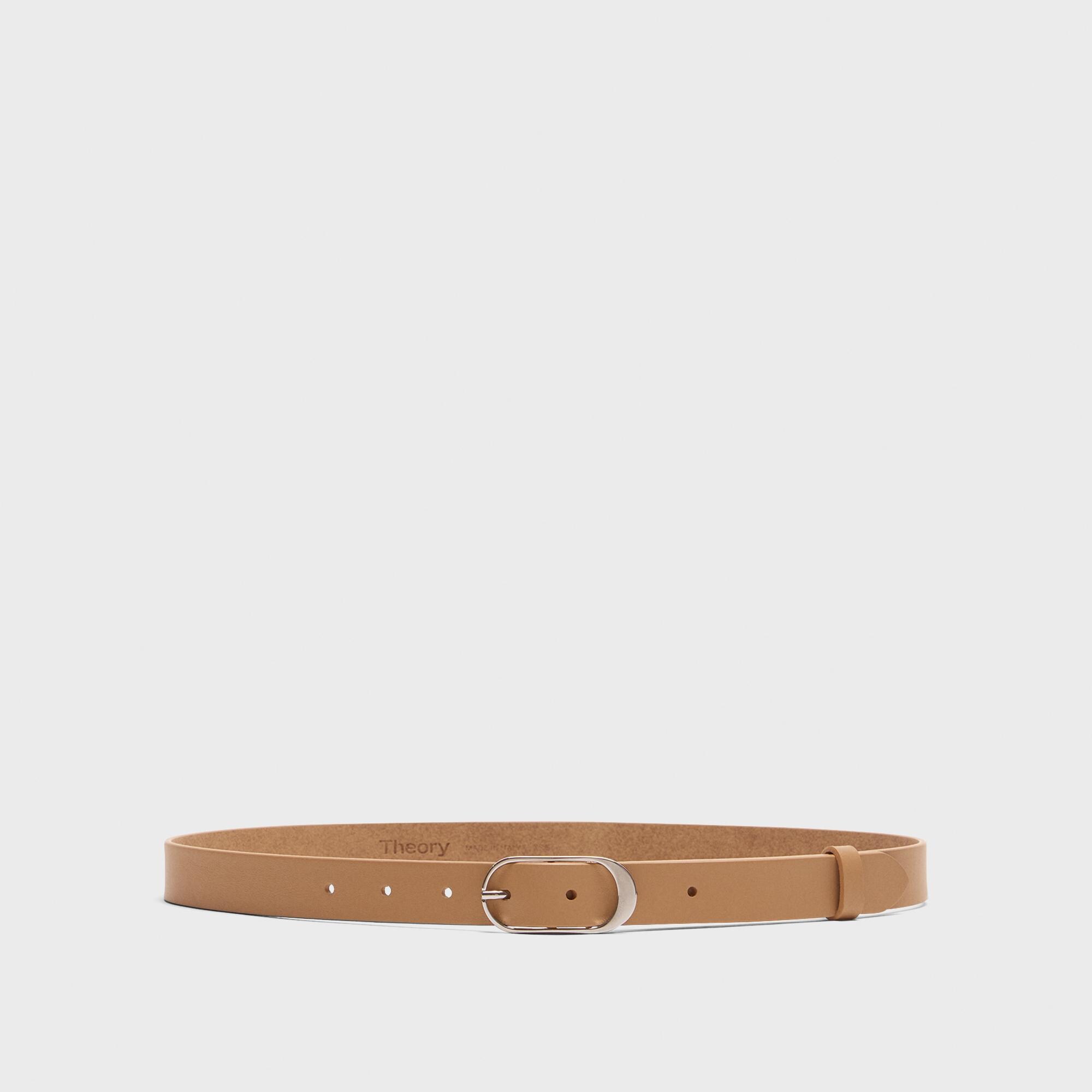 J Brand Classic Oblong Belt In Leather New Camel