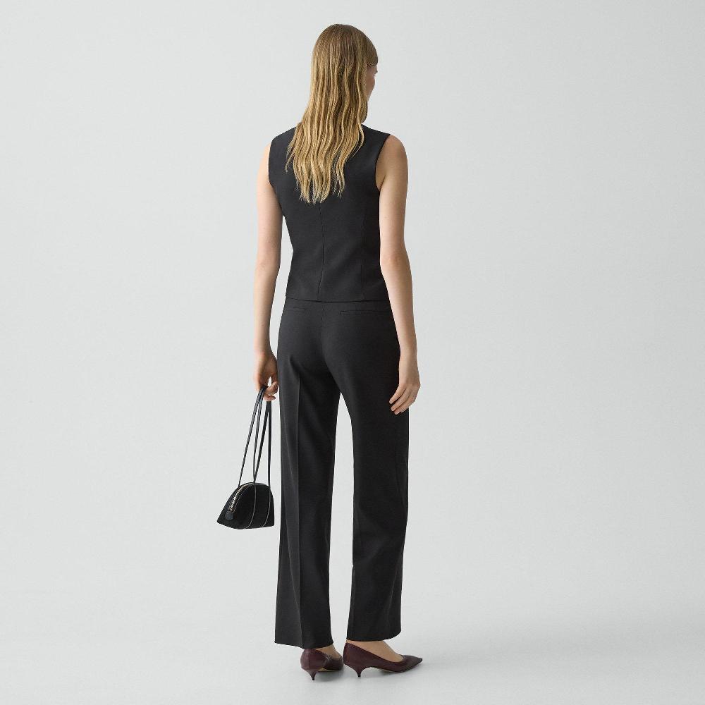 J Brand Classic Straight Pant In Good Wool Black