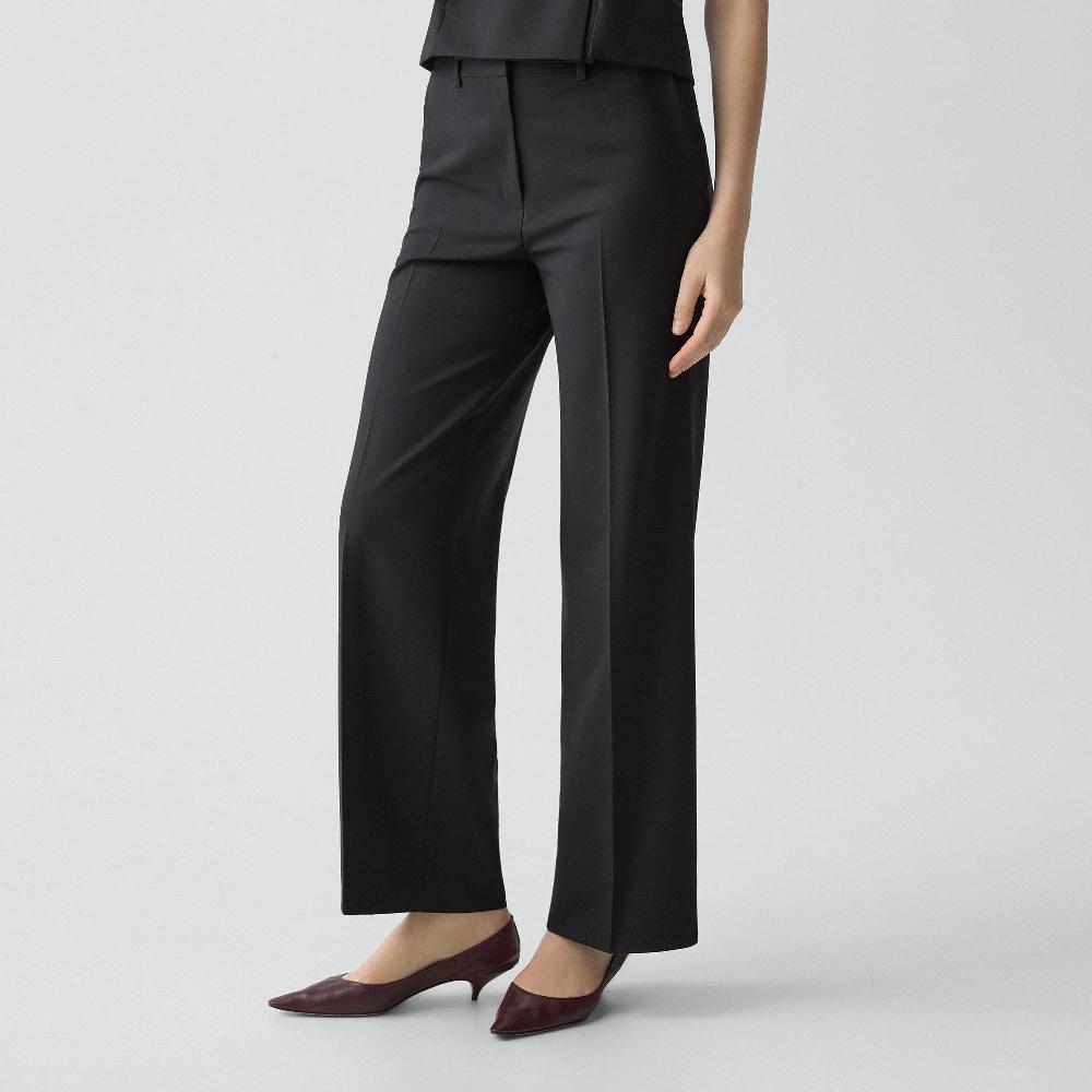 J Brand Classic Straight Pant In Good Wool Black