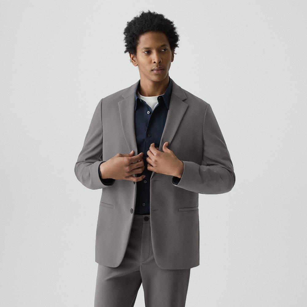 j brand Clinton Blazer in Precision Ponte carbon