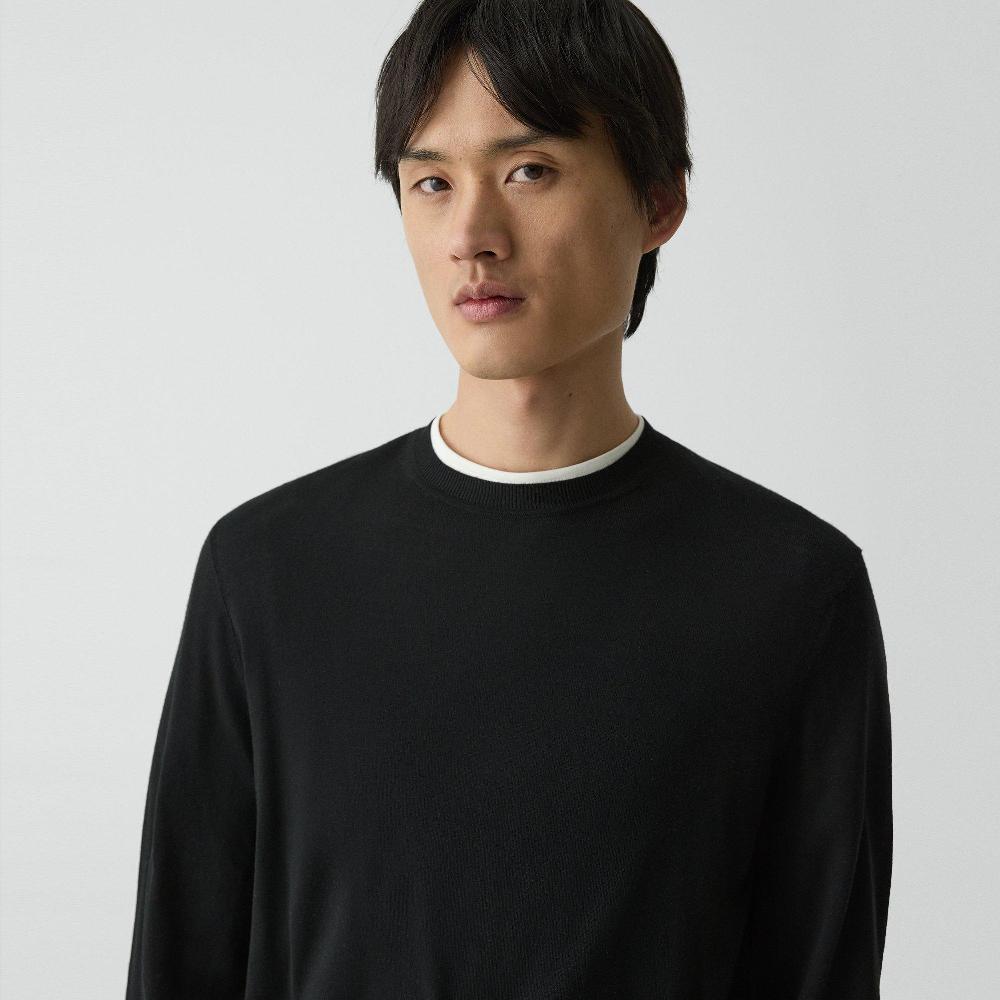 J Brand Crewneck Sweater In Regal Wool Black
