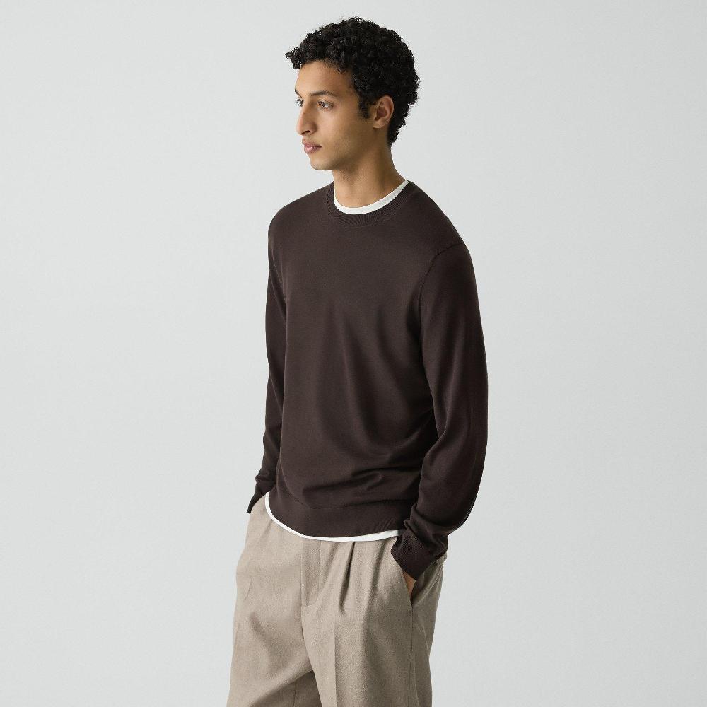 J Brand Crewneck Sweater In Regal Wool Brownwood