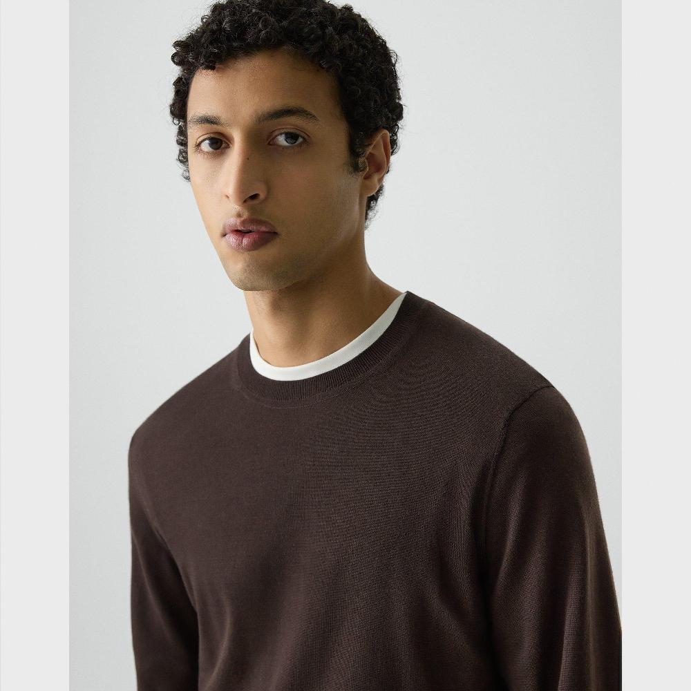 J Brand Crewneck Sweater In Regal Wool Brownwood