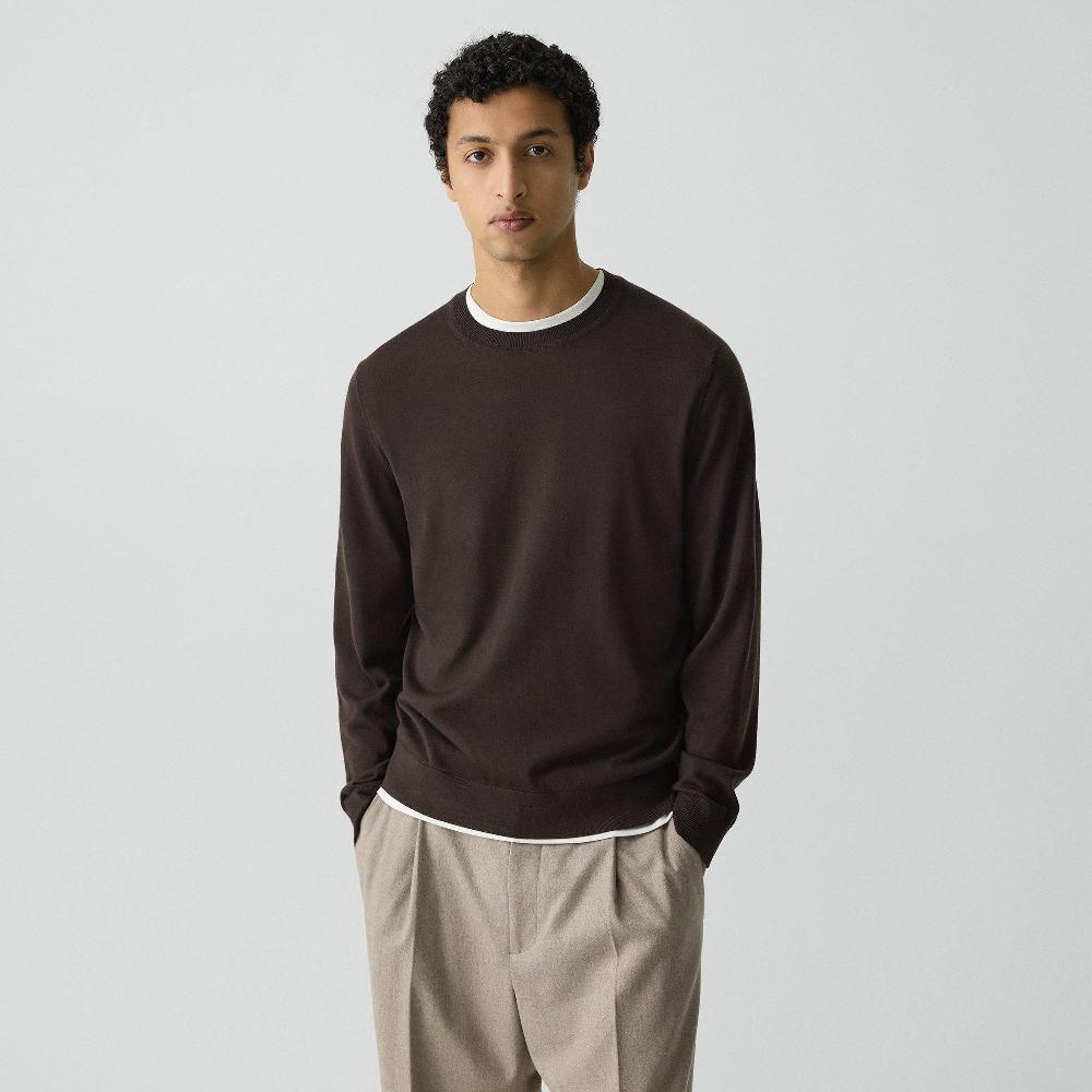 j brand Crewneck Sweater in Regal Wool brownwood