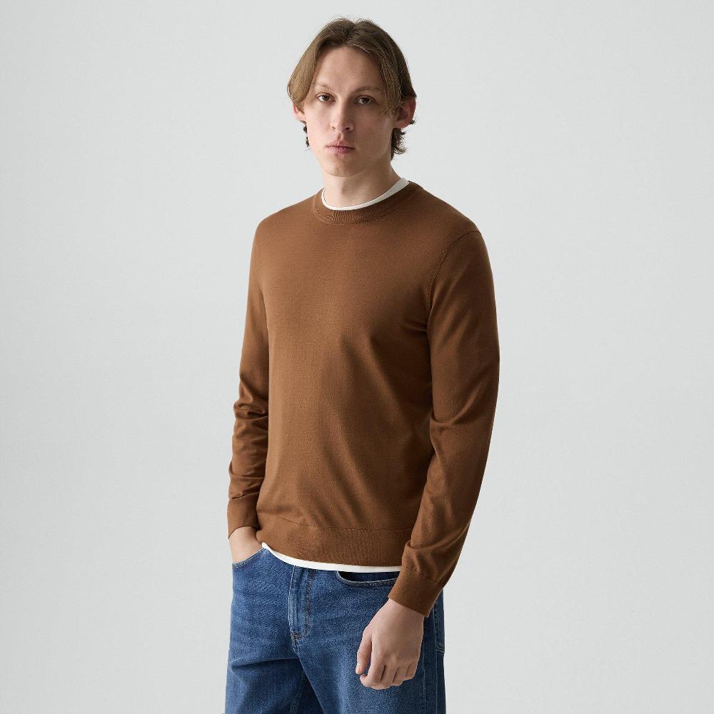 J Brand Crewneck Sweater In Regal Wool Cafe