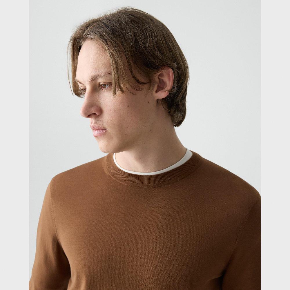 J Brand Crewneck Sweater In Regal Wool Cafe