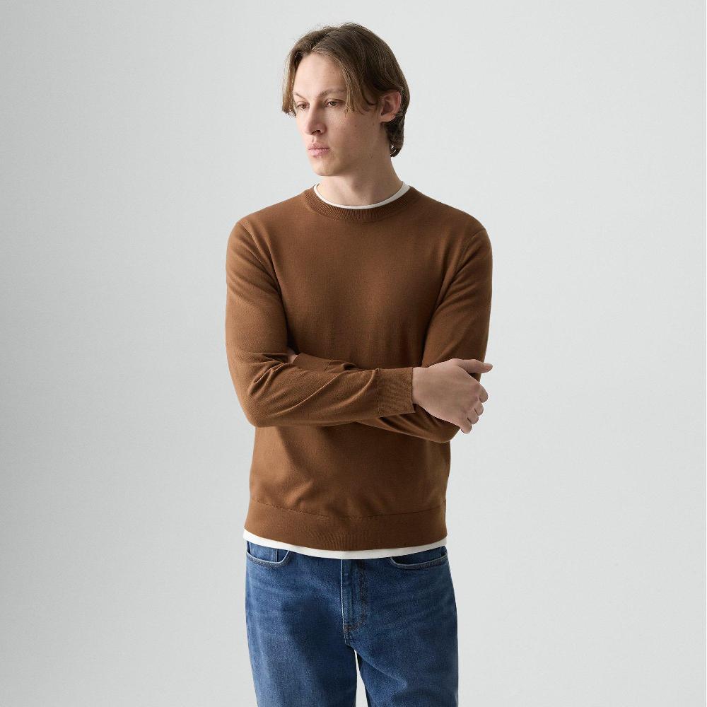 j brand Crewneck Sweater in Regal Wool cafe