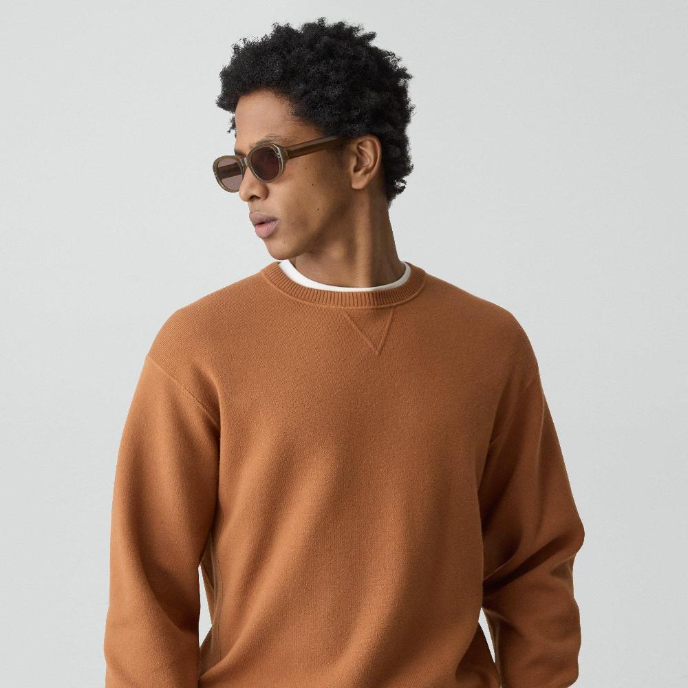 J Brand Crewneck Sweatshirt In Wool Bilen Campfire
