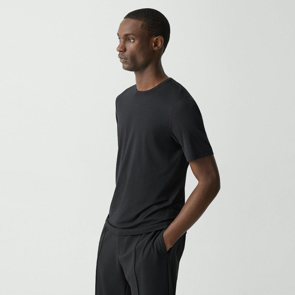 J Brand Crewneck Tee In Perform Jersey Black