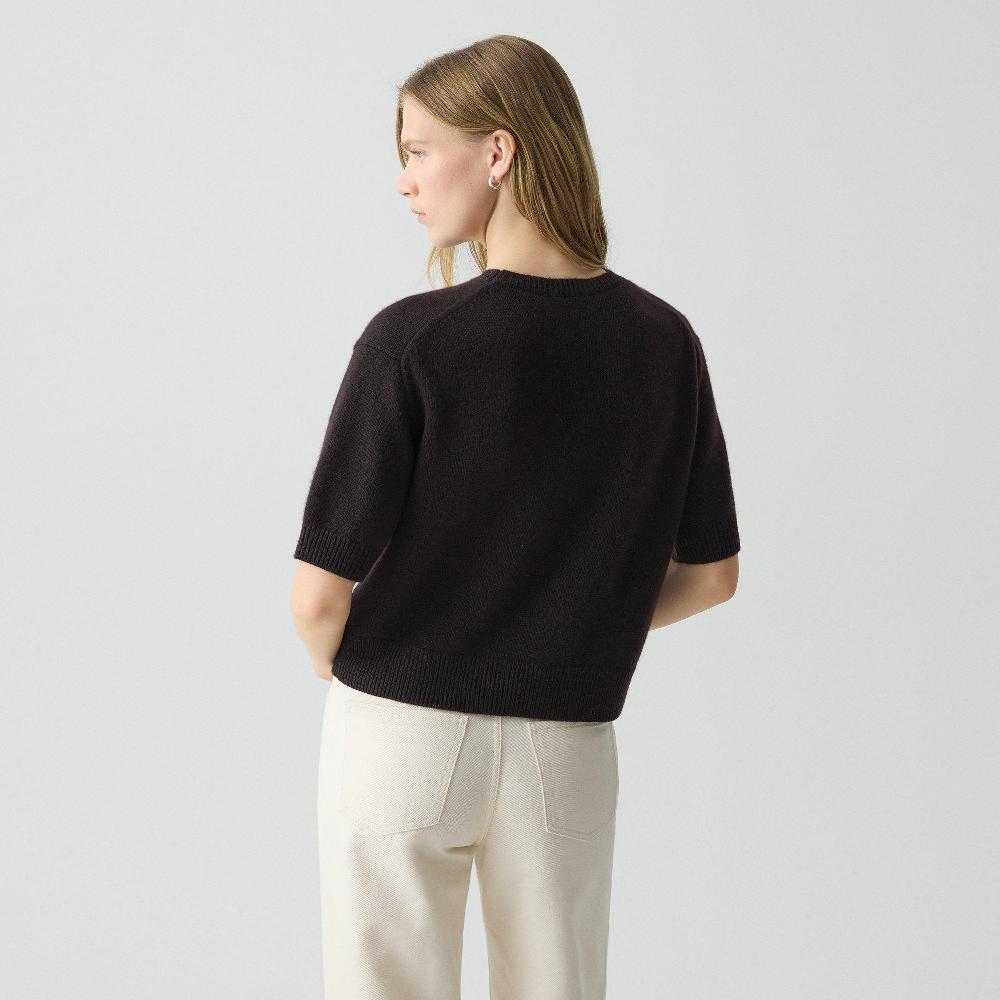 J Brand Cropped Tee In Cashmere Cacao