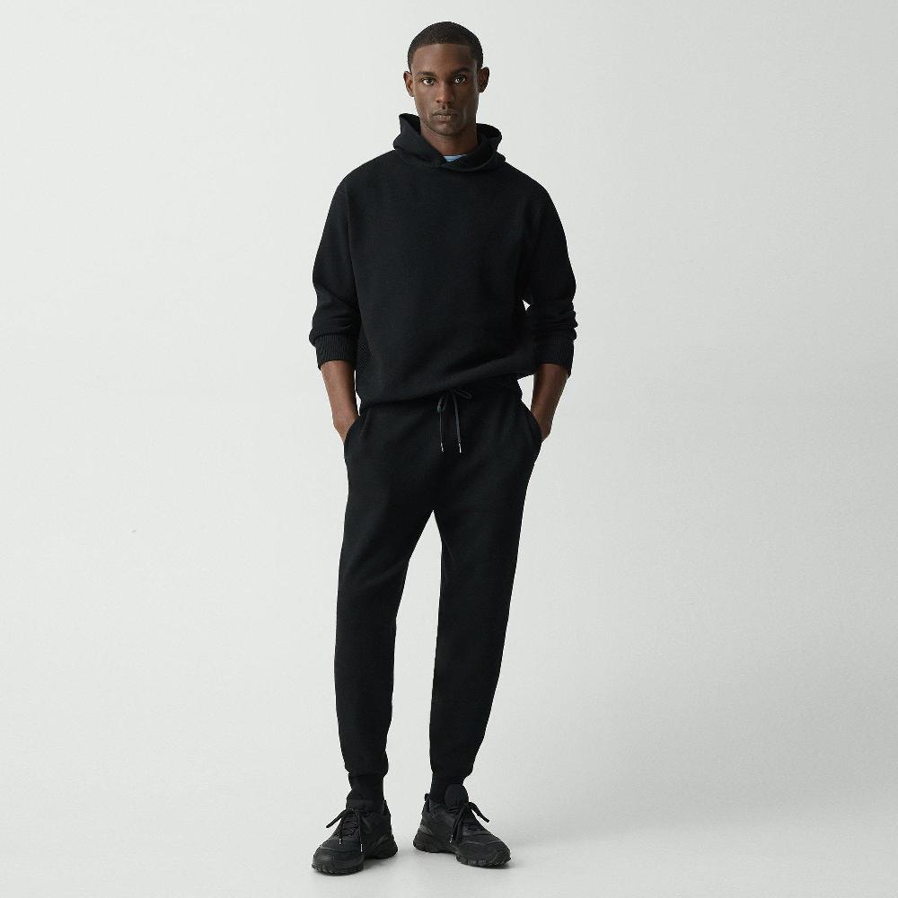 j brand Drawstring Jogger in Fine Bilen black