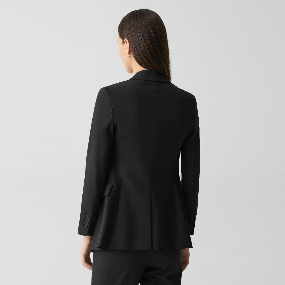 J Brand Etiennette Blazer In Good Wool Black