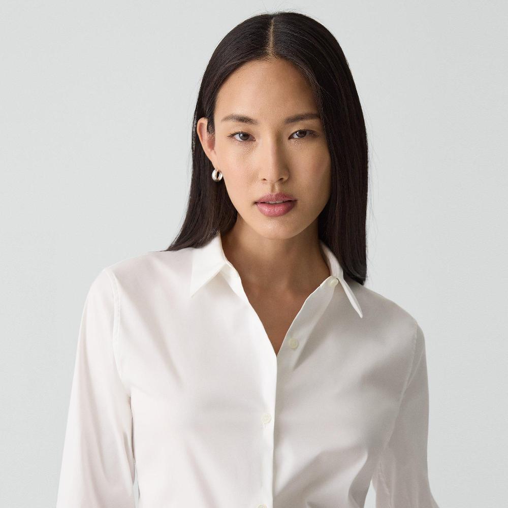 J Brand Fitted Shirt In Good Cotton White