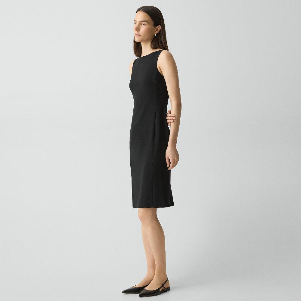J Brand Flared Dress In Admiral Crepe Black
