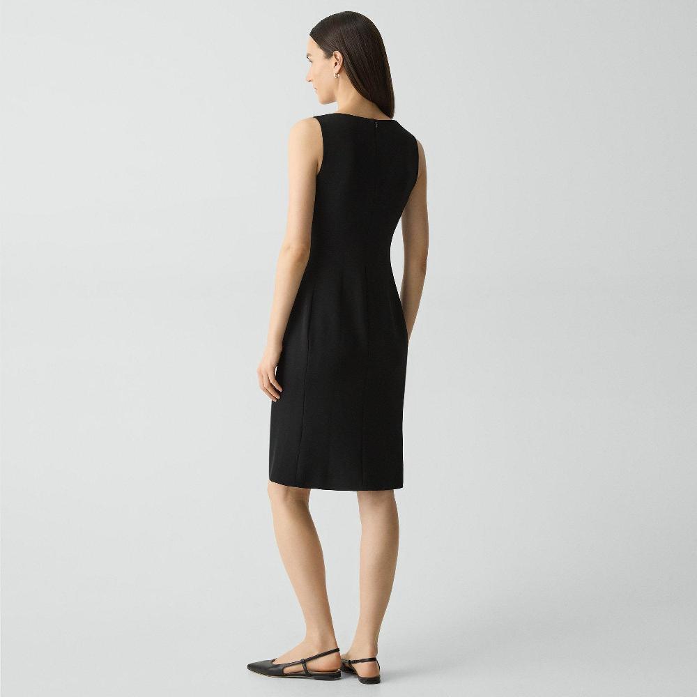J Brand Flared Dress In Admiral Crepe Black