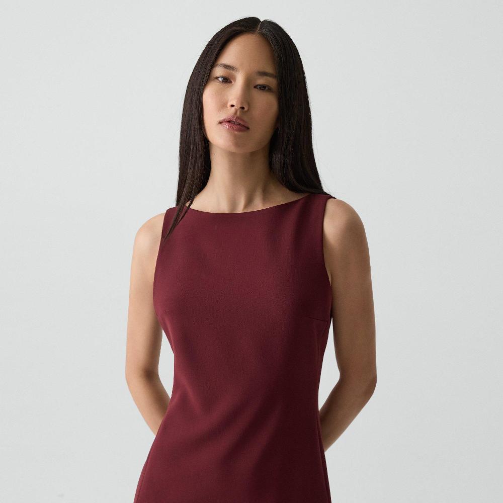 J Brand Flared Dress In Admiral Crepe Grenache