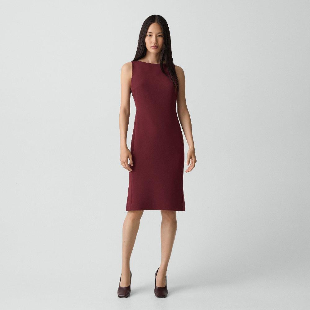 j brand Flared Dress in Admiral Crepe grenache
