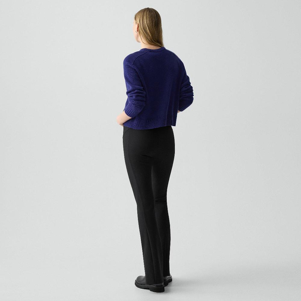 J Brand Flared Slit Legging In Motion Ponte Black
