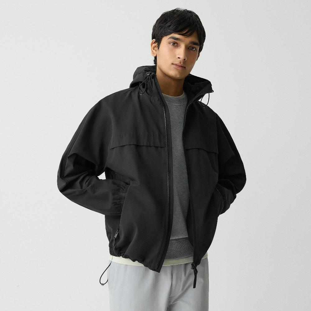 J Brand Hooded Jacket In Cotton-Blend Black