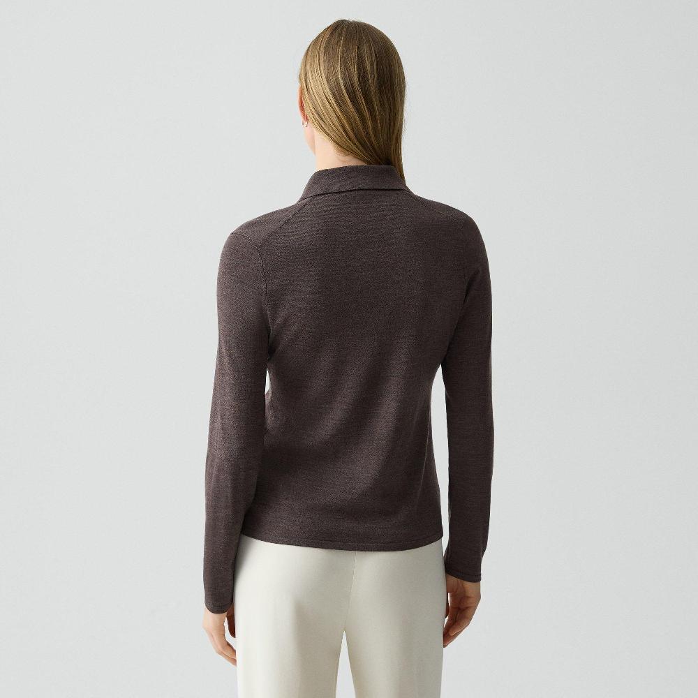 J Brand Knit Shirt In Regal Wool Walnut Melange