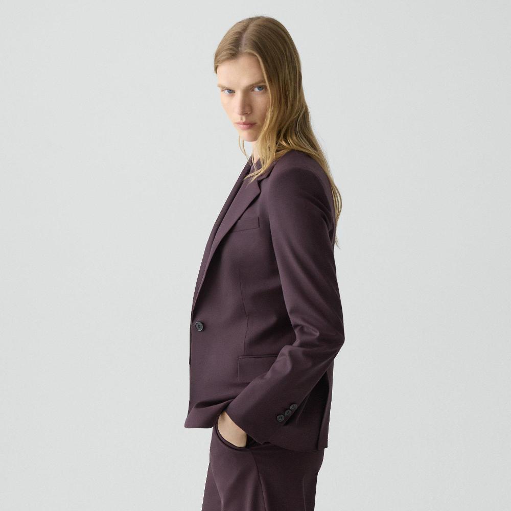 J Brand Lynnia Blazer In Good Wool Dark Iris