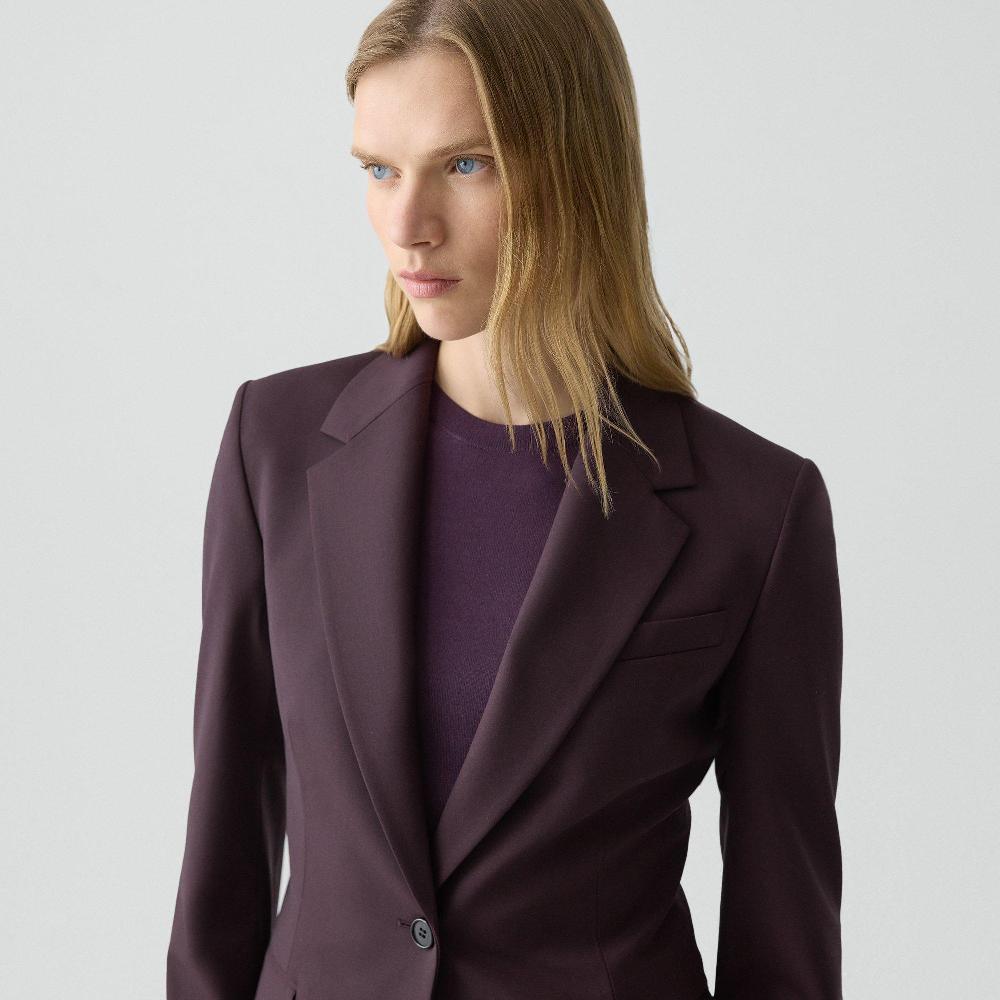J Brand Lynnia Blazer In Good Wool Dark Iris