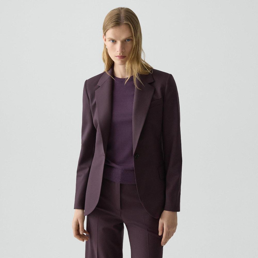 j brand Lynnia Blazer in Good Wool dark iris