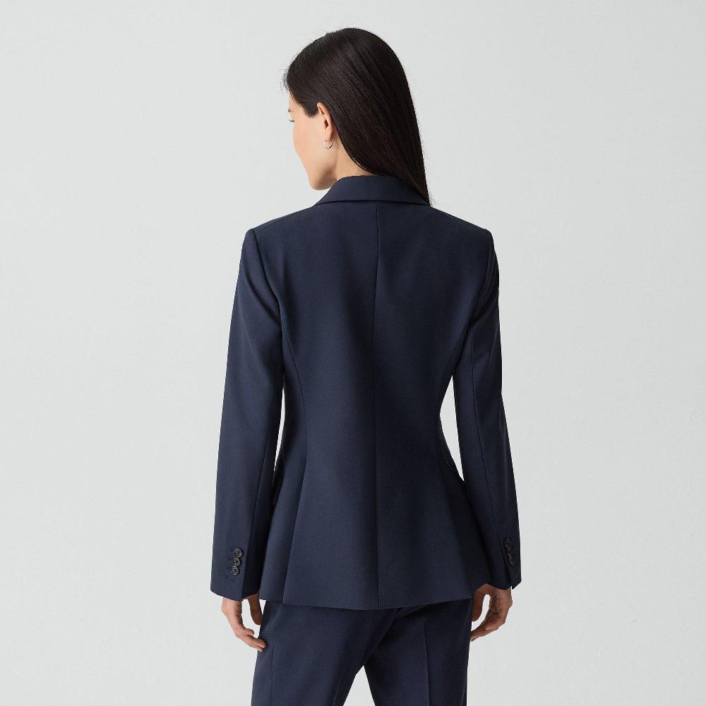 J Brand Lynnia Blazer In Good Wool Nocturne Navy