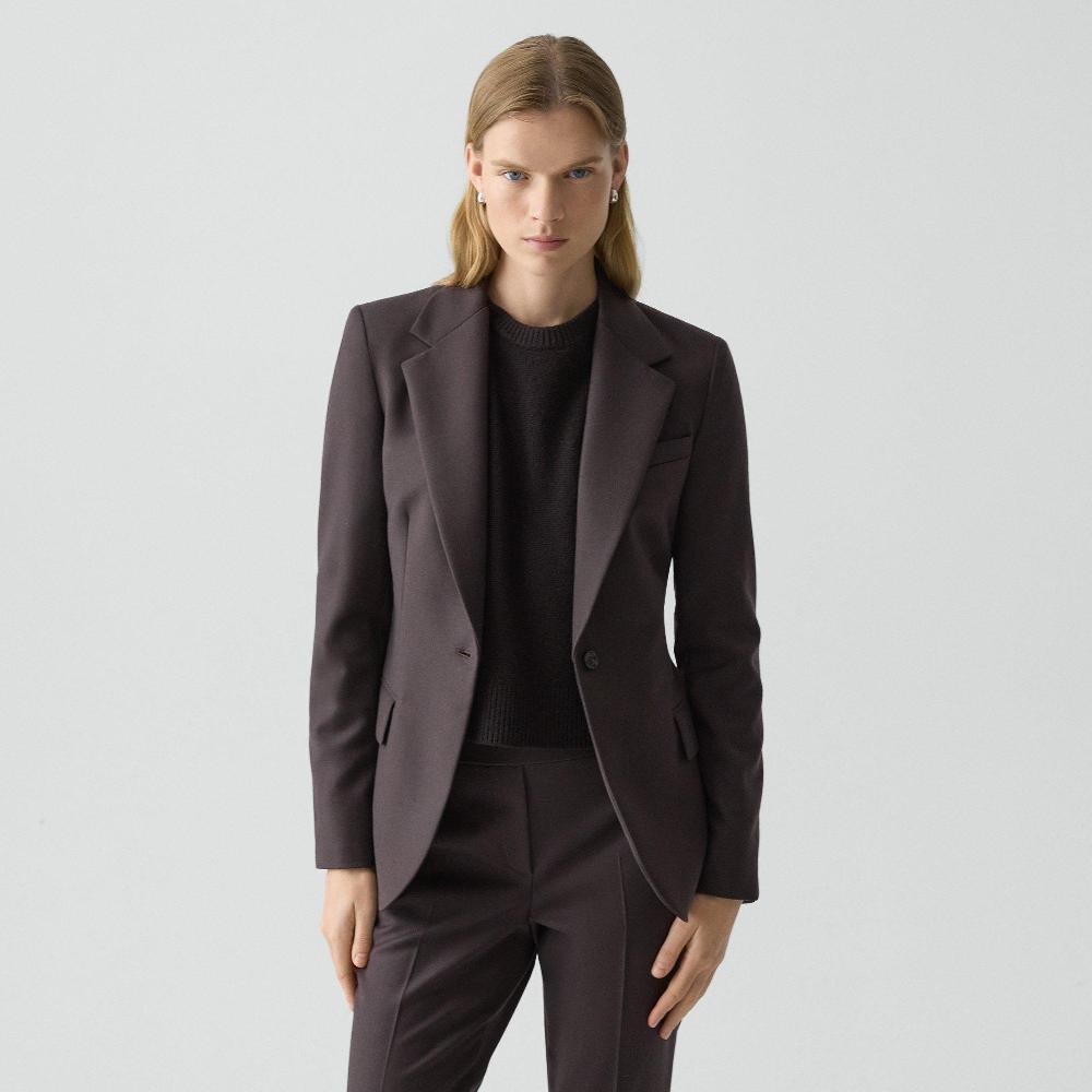 j brand Lynnia Blazer in Sleek Flannel cacao