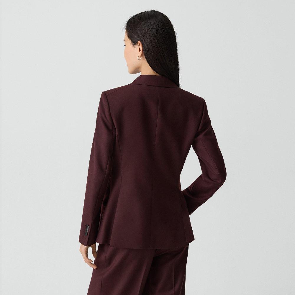 J Brand Lynnia Blazer In Sleek Flannel Merlot