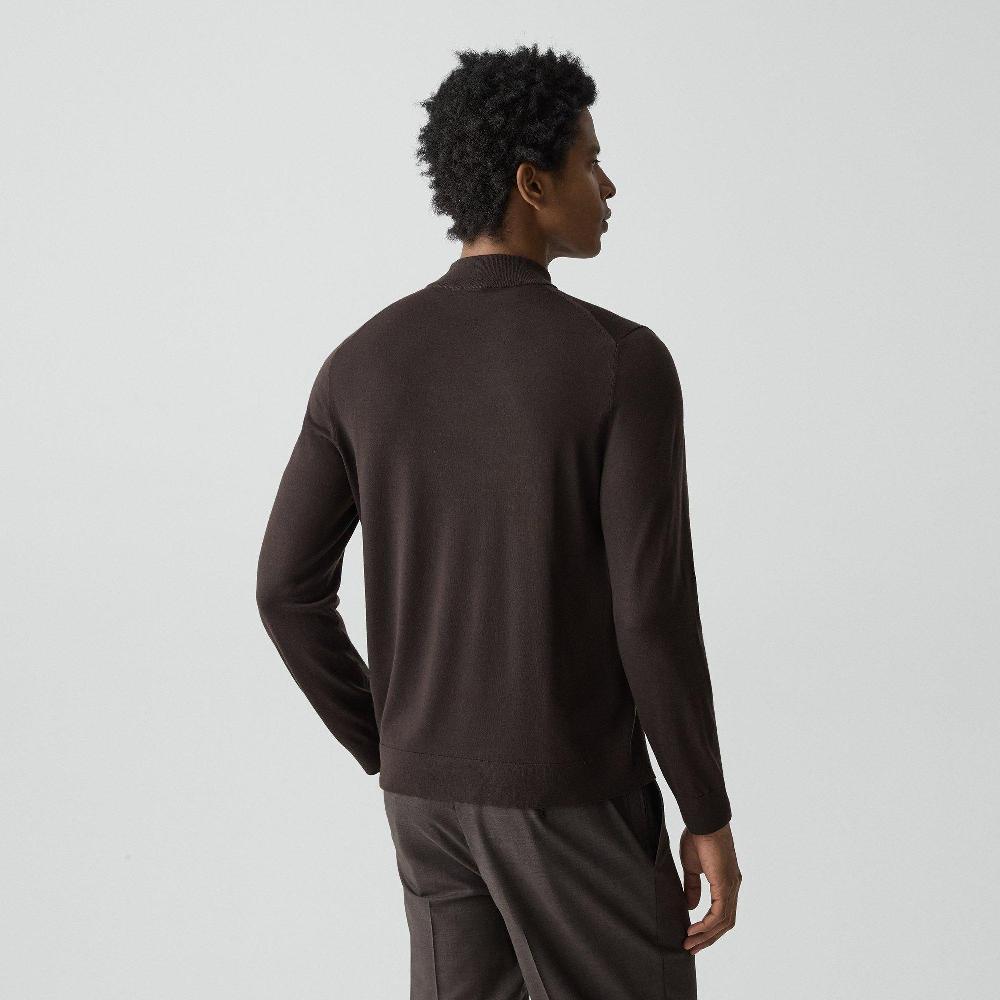 J Brand Mock Neck Sweater In Regal Wool Brownwood