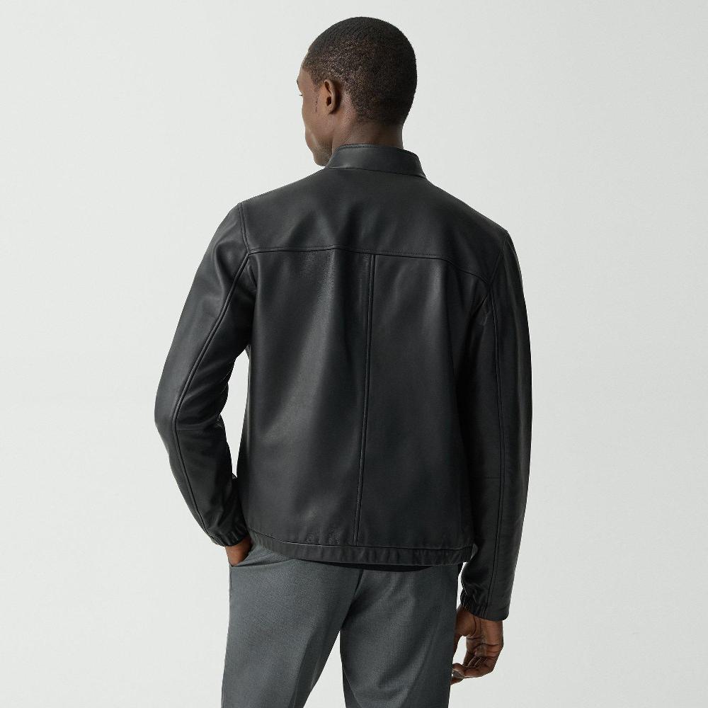 J Brand Morvek Zip Jacket In Leather Black