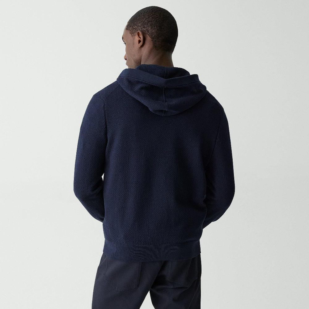 J Brand Myhlo Zip-Up Hoodie In Cotton Baltic