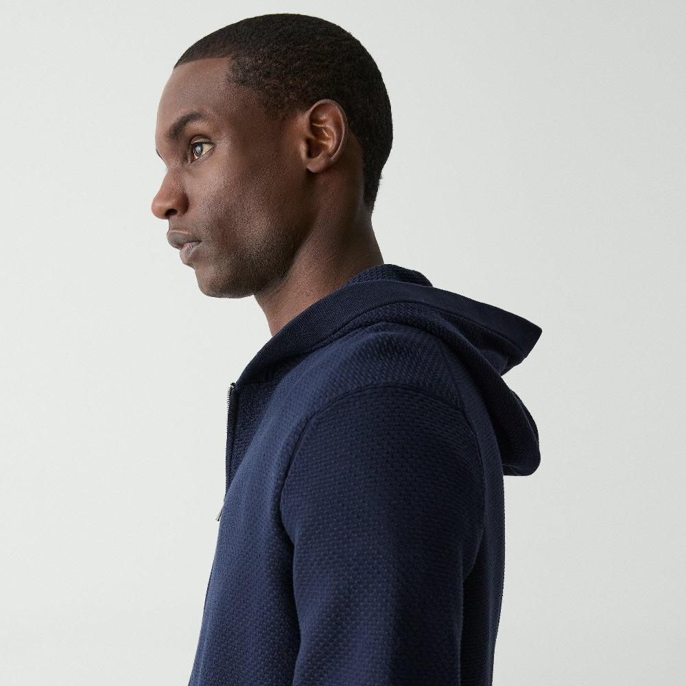 J Brand Myhlo Zip-Up Hoodie In Cotton Baltic