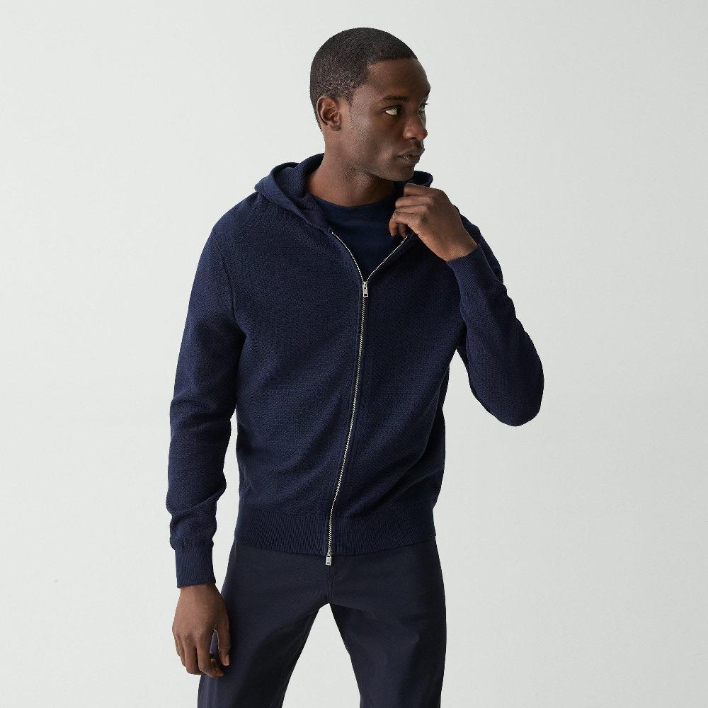 j brand Myhlo Zip-Up Hoodie in Cotton baltic