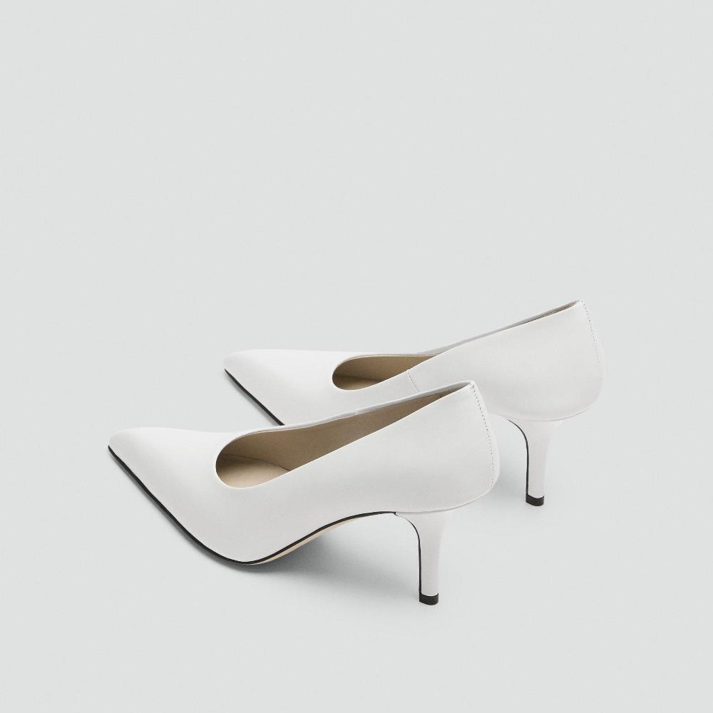 J Brand Pointed-Toe Pump In Leather White