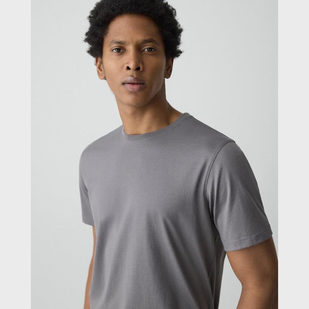 J Brand Precise Tee In Cotton Jersey Carbon