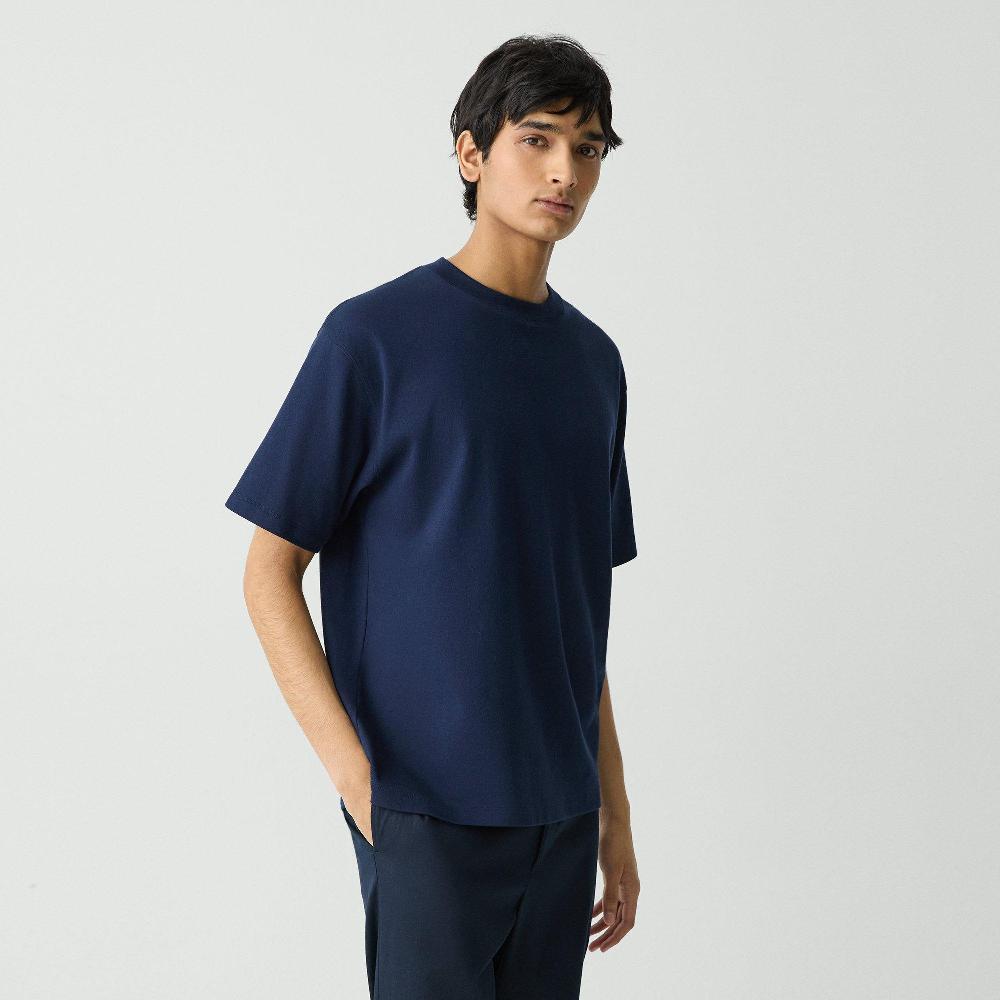 J Brand Relaxed Tee In Cotton Jersey Baltic