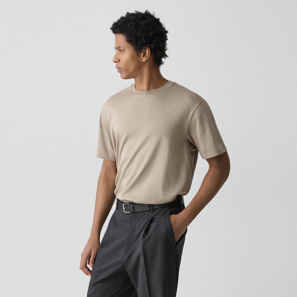 J Brand Relaxed Tee In Cotton Jersey Feather