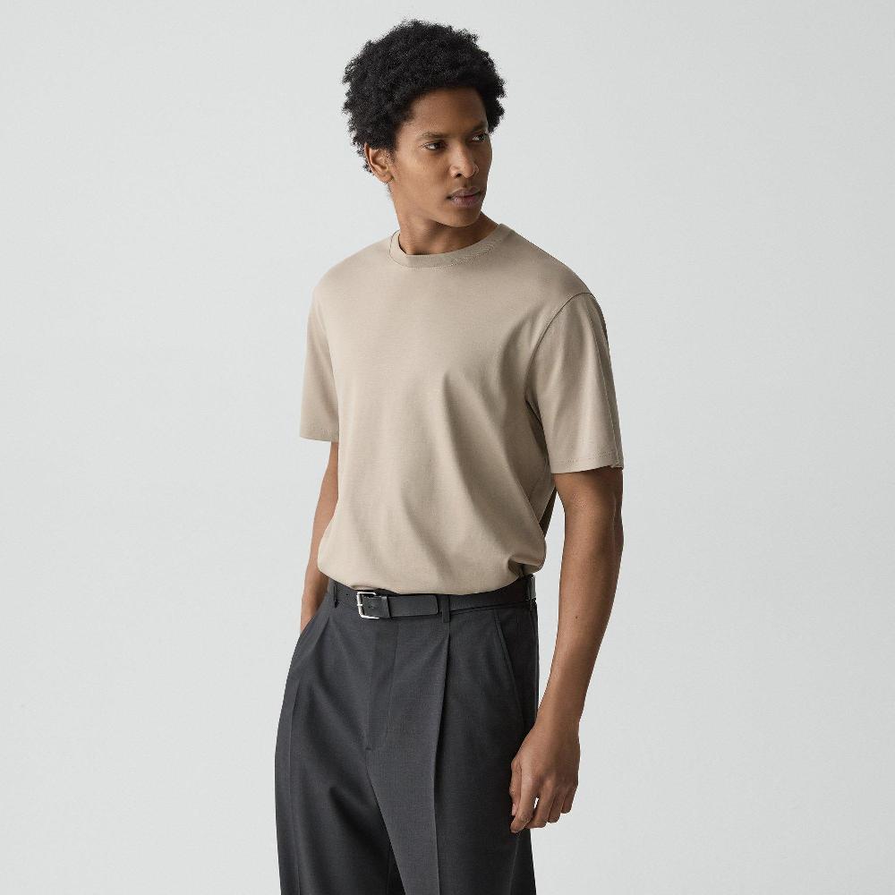 j brand Relaxed Tee in Cotton Jersey feather