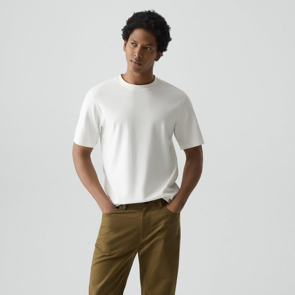 j brand Relaxed Tee in Cotton Jersey white