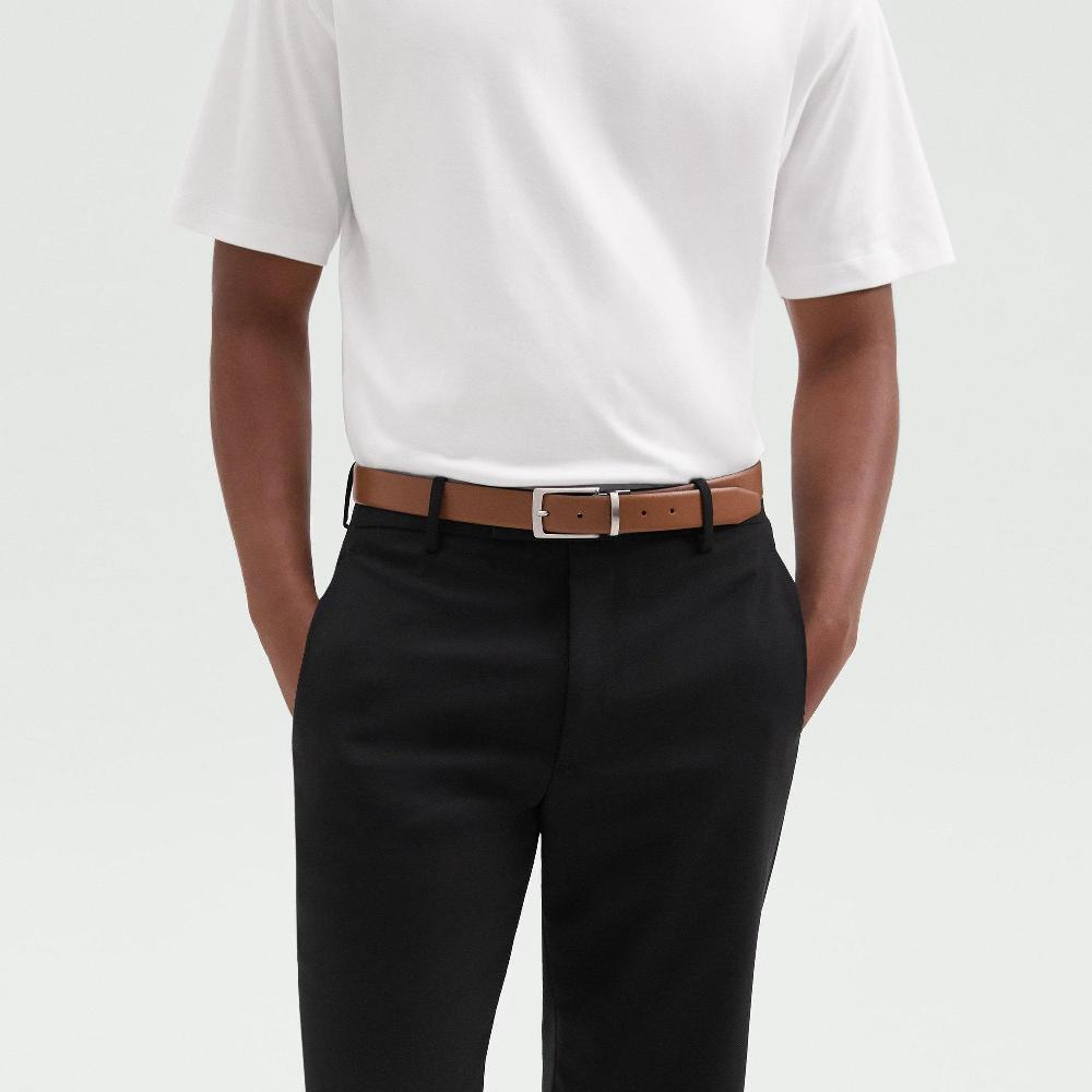 j brand Reversible Belt in Leather cognac