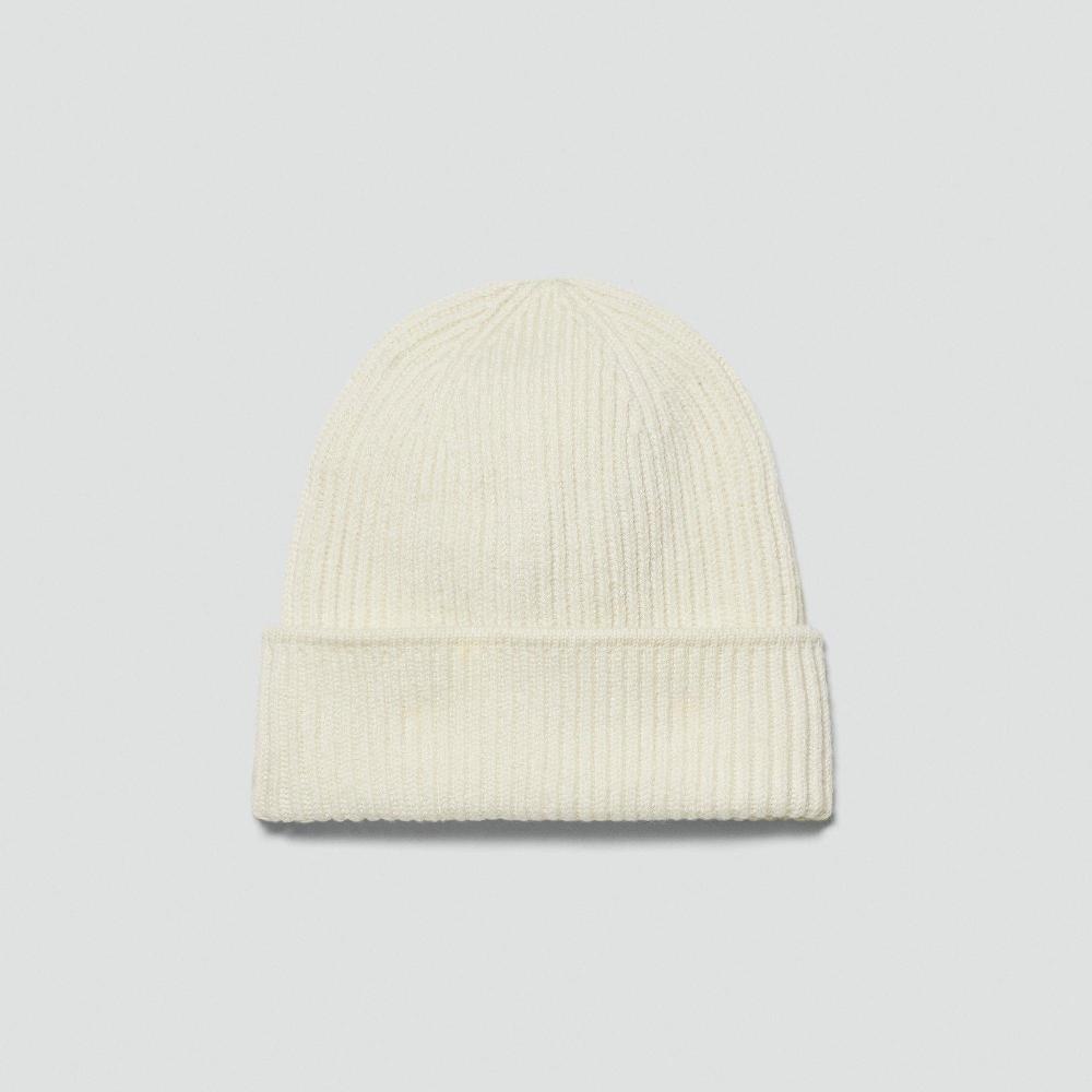 J Brand Ribbed Beanie In Cashmere Winter Ivory
