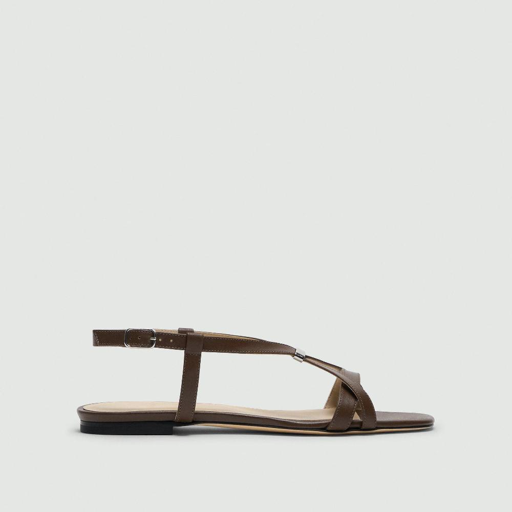 J Brand Ring Sandal In Leather Clove