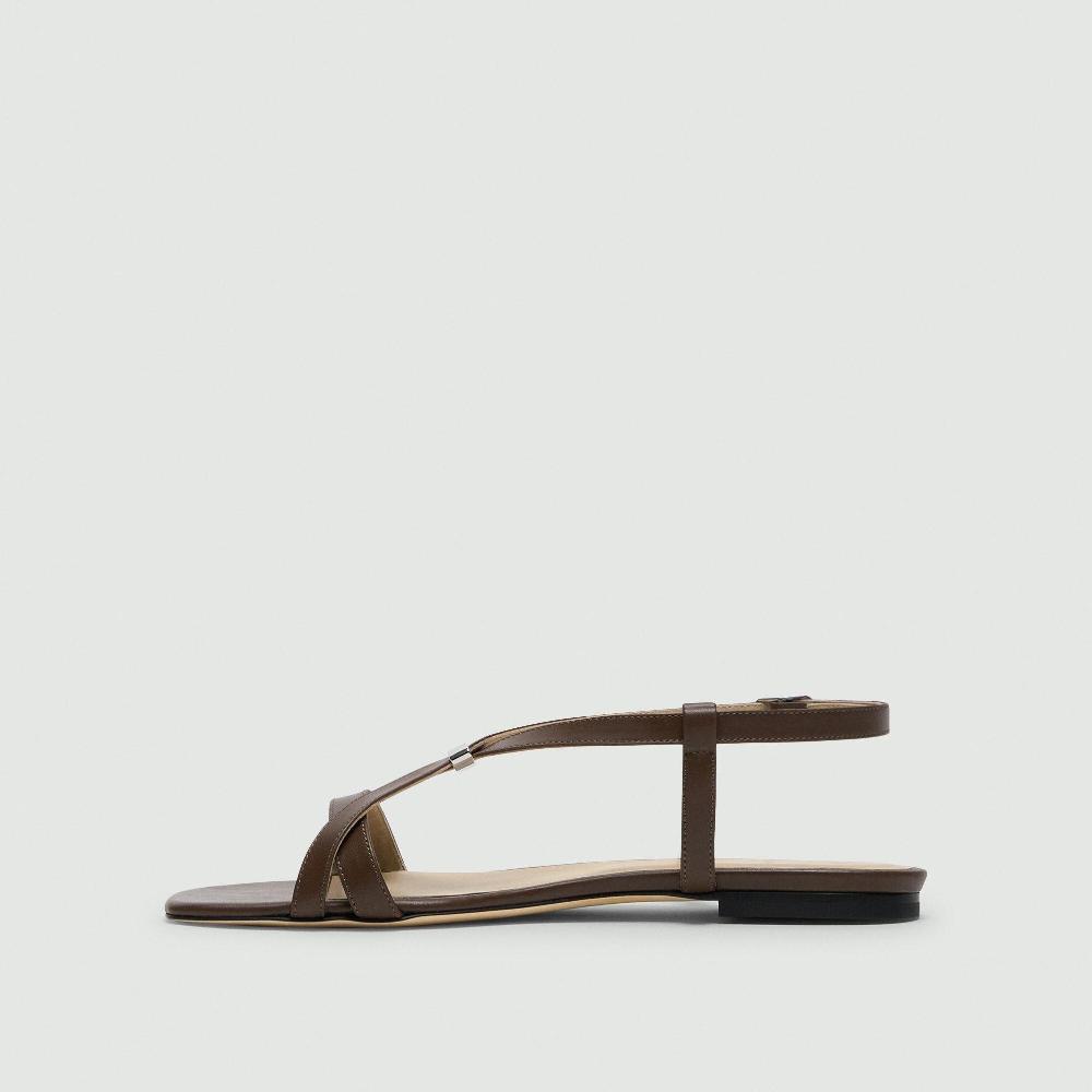 J Brand Ring Sandal In Leather Clove