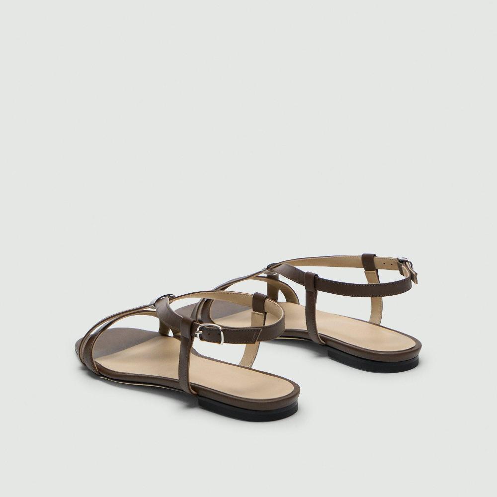 J Brand Ring Sandal In Leather Clove