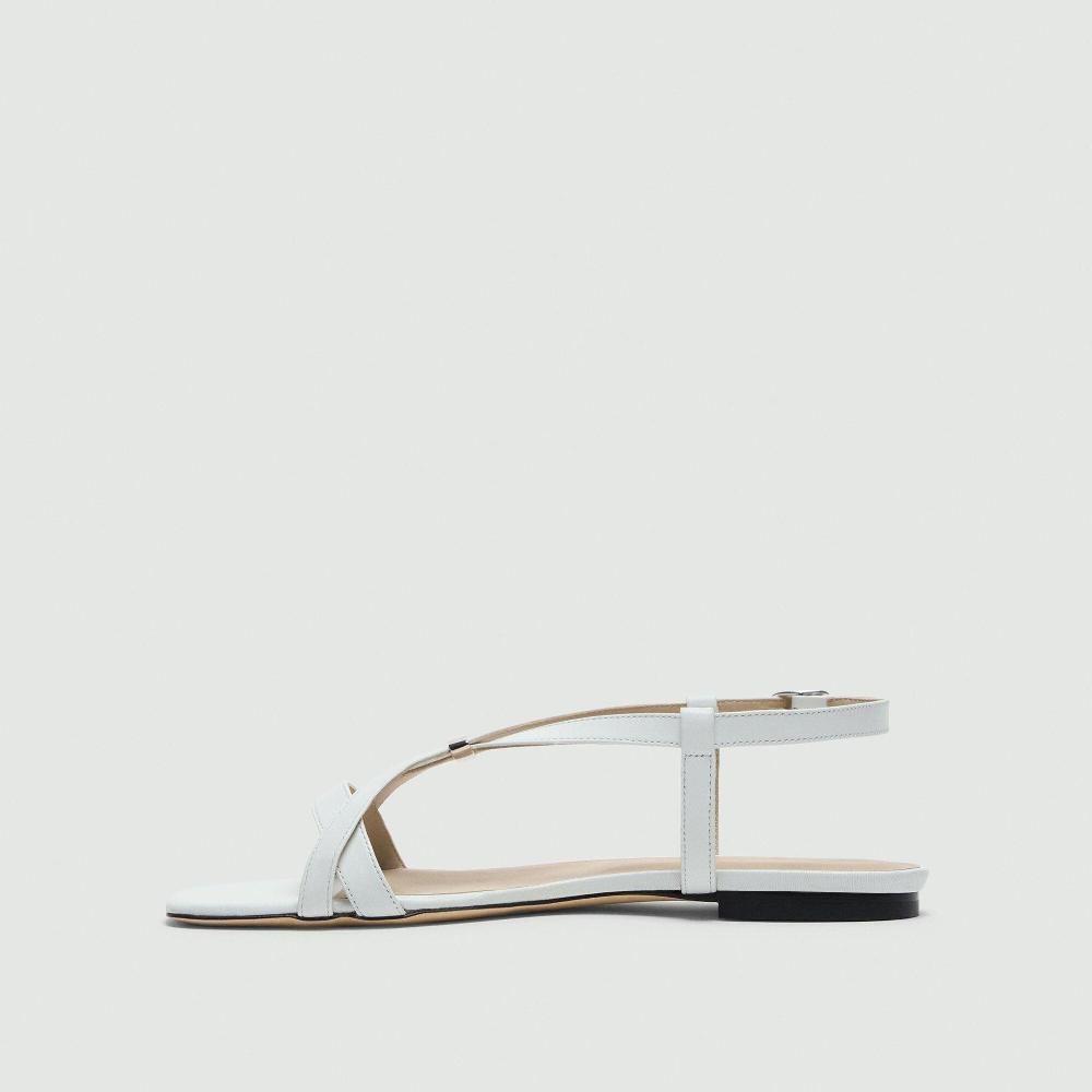 J Brand Ring Sandal In Leather White