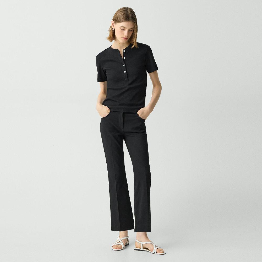 j brand Ring Sandal in Leather white