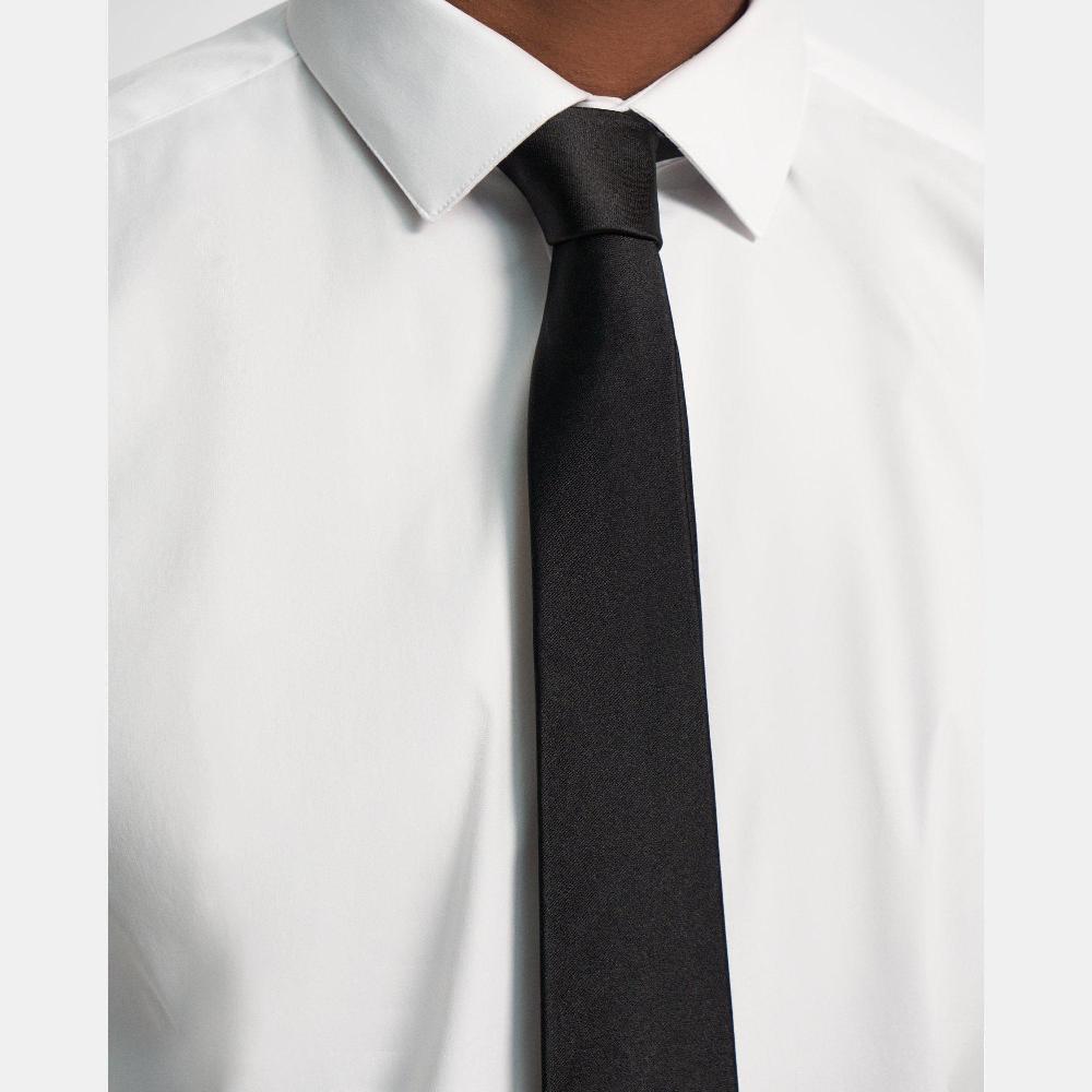 J Brand Roadster Tie In Solid Silk Black