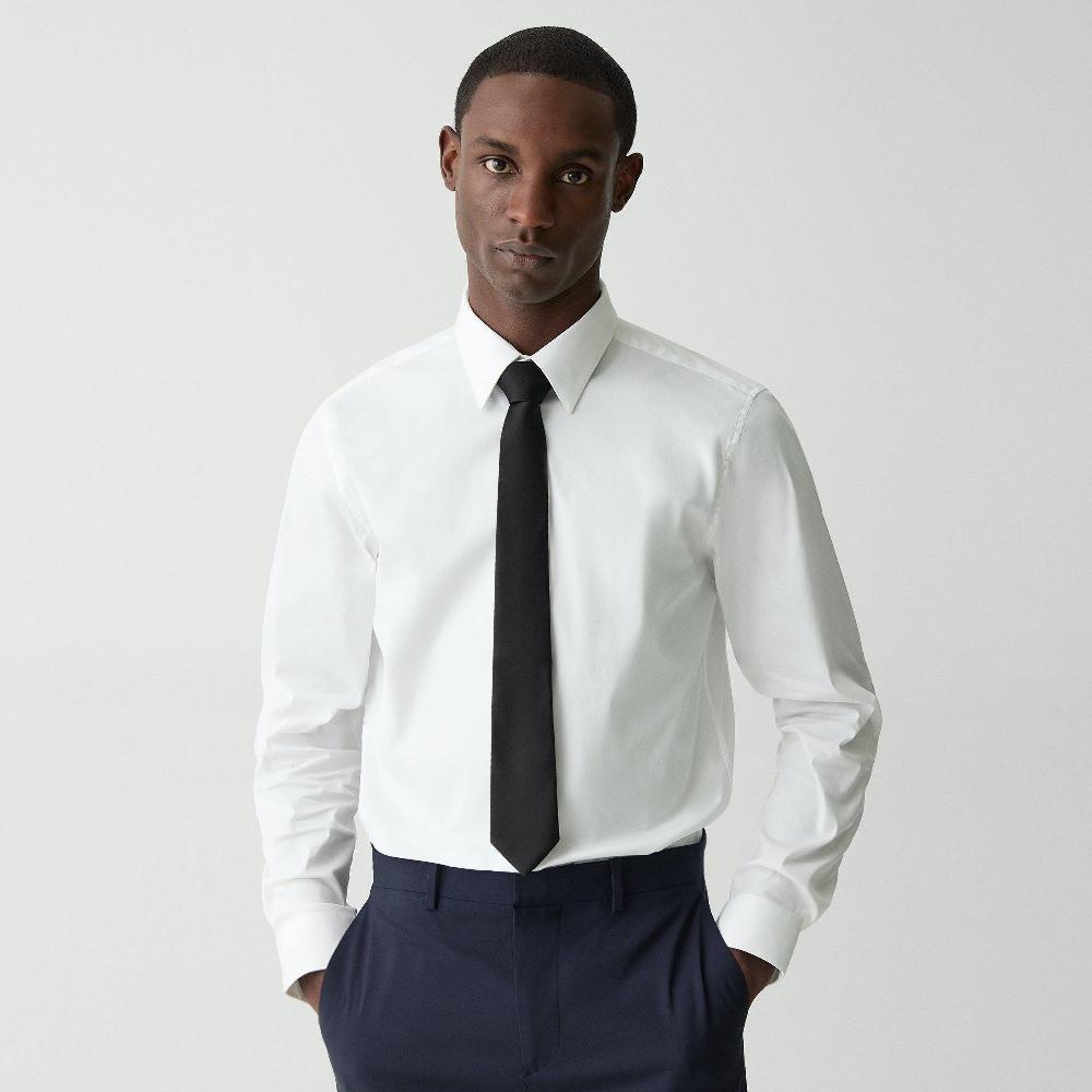 j brand Roadster Tie in Solid Silk black